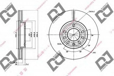 DJ PARTS bd1406 -  Тормозной диск